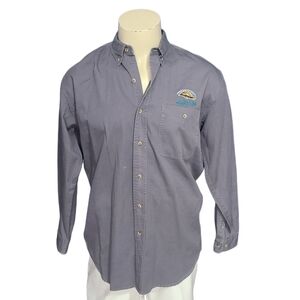 Vtg 1999 Jacksonville Jaguars Canvas Embroidered Logo Button Up Shirt M (Read)